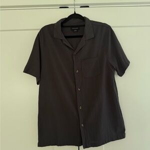 Men's Cotton On Charcoal Gray Short Sleeve Shirt